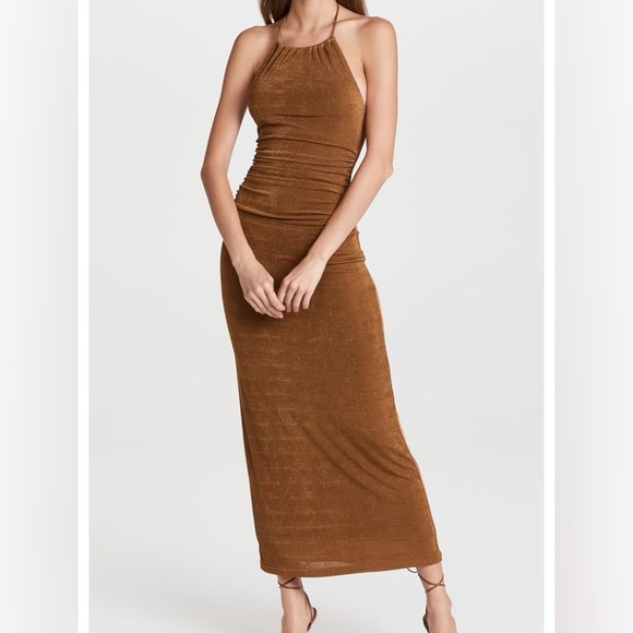 Shopbop Significant Other halter dress in bronze - Reformation-like - Picture 4 of 5